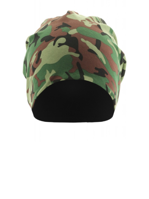 Top camo green/black - chemotherapy headwear - alopecia hat