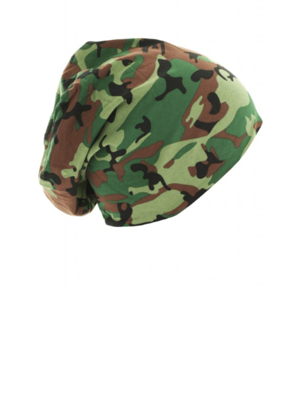Top camo green/black - chemotherapy headwear - alopecia hat