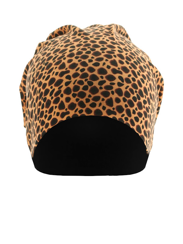 Top Cheetah black - chemo mutsje / alopecia mutsje
