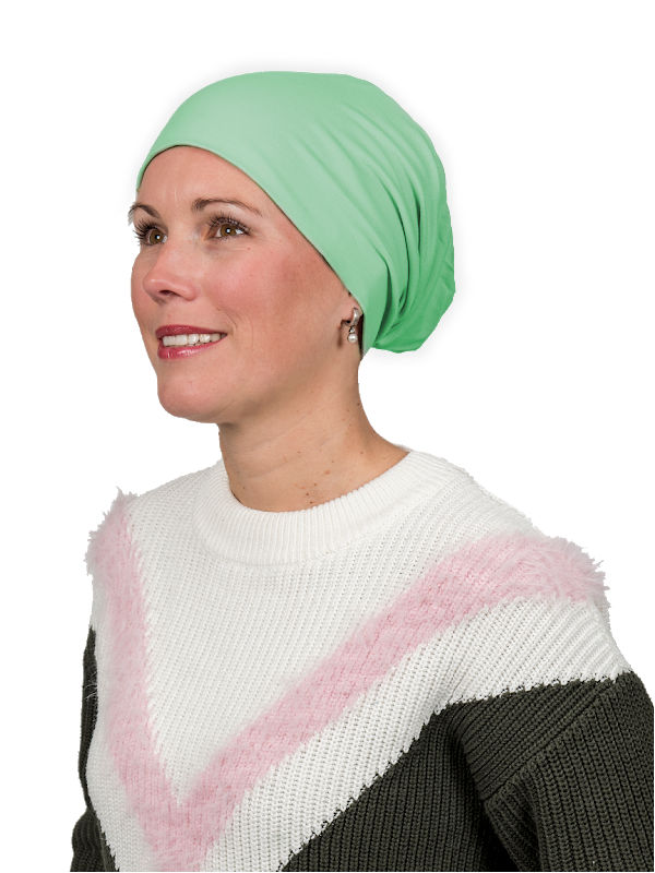 Slaapmutsje Mint - chemo mutsjes nacht  / alopecia mutsje