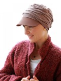 Pet Diane Bruin - chemo mutsje / alopecia mutsje - te koop bij Mooi hoofd. EN