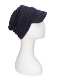 Cap Diane Navy - white - chemo hat / alopecia headwear