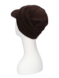 Cap Diane winter - dark brown - chemo hat / alopecia headwear