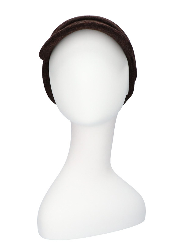 Cap Diane winter - dark brown - chemo hat / alopecia headwear