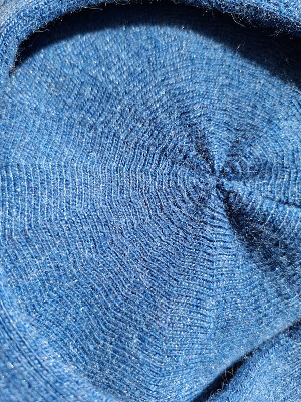 Beret Eva - Blue - chemo hat / alopecia beret