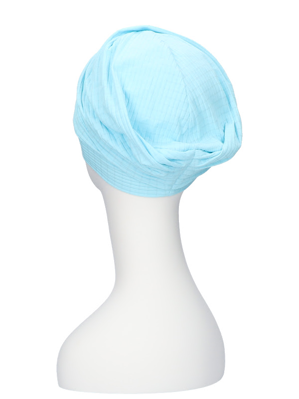 Comfortable hat Iris Fantasy Blue- chemo hat / alopecia hat
