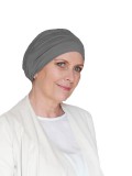 Comfortabel mutsje Iris Grijs - mutsje voor chemo / alopecia hoofdbedekking - EN