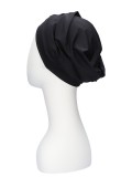 Comfortabel mutsje Iris zwart - chemo muts / alopecia mutsje