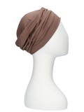 Comfortable hat Iris Taupe - chemo hat / alopecia hat