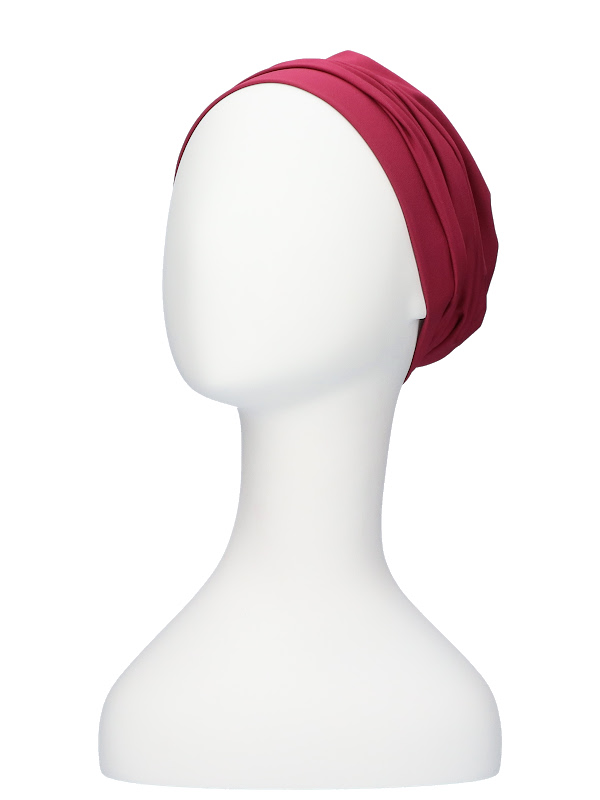 Comfortable hat Iris Raspberry - chemo hat / alopecia hat