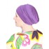 Comfortabel mutsje Iris paars - chemo muts / alopecia mutsje Chemo mutsjes zomer - Comfortabel mutsje Iris paars - chemo muts / alopecia mutsje