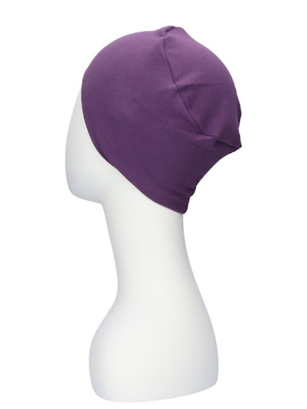 Sleep Cap Lee Purple comfort cotton - chemo hat / alopecia hat