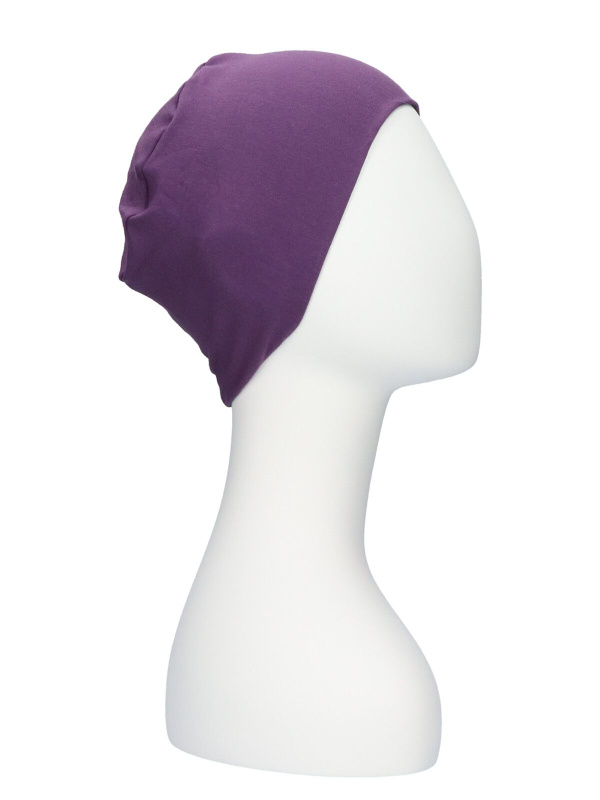 Sleep Cap Lee Purple comfort cotton - chemo hat / alopecia hat