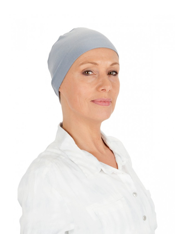 Sleep Cap Elisa Grey-Blue - chemo hat / alopecia hat