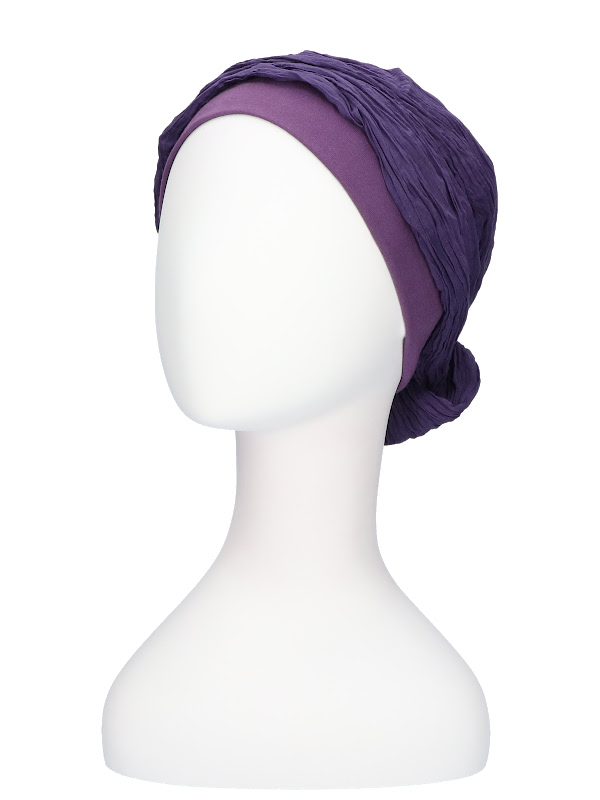 Top Mano purple- chemo hat / chemo scarf