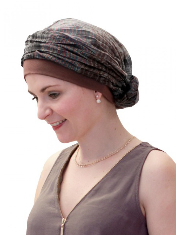 Top Mano print B - chemo hat / alopecia hat