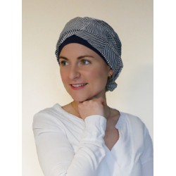 Top Mano navy white - chemo hat / alopecia headwear