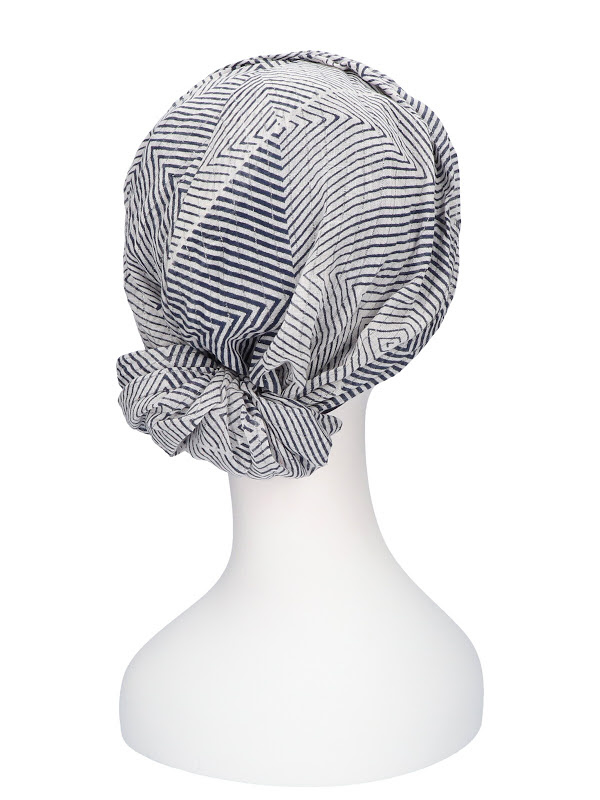 Top Mano navy white - chemo hat / alopecia headwear