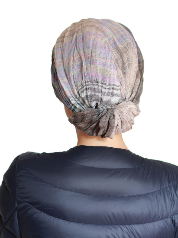 Top Mano print jeans - chemo hat / alopecia hat Top Mano print jeans - chemo mutsje / alopecia mutsje - EN