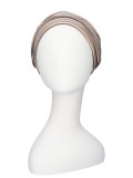 Hat Maya Stripes Cream - chemo headwear / alopecia headcover