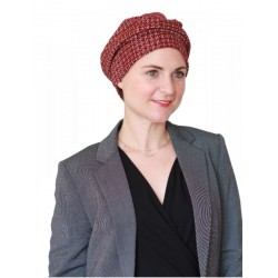 Hat Maya red - cancer hat / alopecia headwear