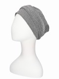 Hat Maya striped black/white - alopecia hat / chemo hat