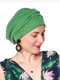 Hippe Chemo Mutsjes - Chemo mutsje Maya Design Lime - alopecia hoofdbedekking vrouwen