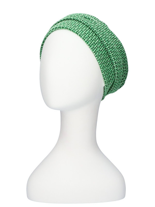 Hat Maya Design Lime - chemo headwear / alopecia headcover