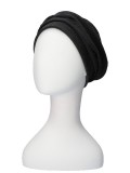 Hat Maya shiny black - cancer hat / alopecia headwear
