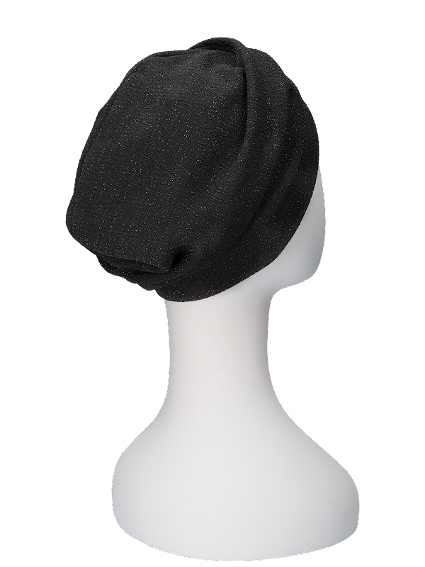 Hat Maya shiny black - cancer hat / alopecia headwear