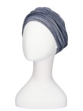 Hat Maya Design Blue/grey - chemo headwear / alopecia headcover