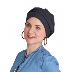 Beanie Mütze Ballonmütze Spitze Jeans mit Band little things in life Chemo Cap Hat Chemomütze Mütze bei Krebs Kopfbedeckung Turban 