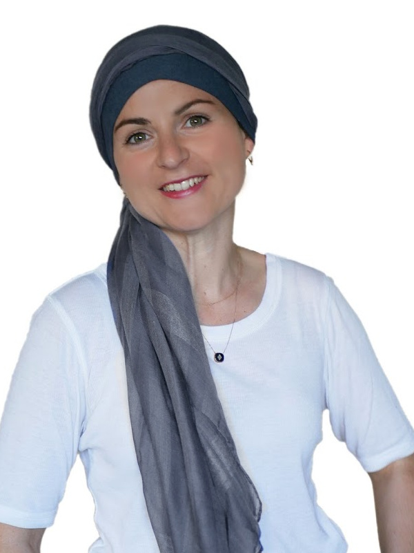 Scarf-hat Fusion Jeans - chemo headscarf / alopecia scarf Scarf-hat Fusion Jeans - chemo headscarf / alopecia scarf