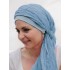 Sjaalmutsje New Delhi Blue - chemo hoofdsjaal / alopecia sjaal chemo mutsjes Lookahteme - Sjaalmutsje New Delhi Blue - chemo hoofdsjaal / alopecia sjaal