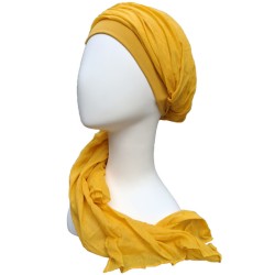 Scarf-hat New Delhi Ocher- chemo headscarf / alopecia scarf