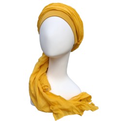 Scarf-hat New Delhi Ocher- chemo headscarf / alopecia scarf