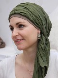 Scarf-hat New Delhi Khaki-Taupe - chemo headscarf / alopecia scarf