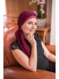 Scarf-hat New Delhi Bordeaux - chemo headscarf / alopecia scarf