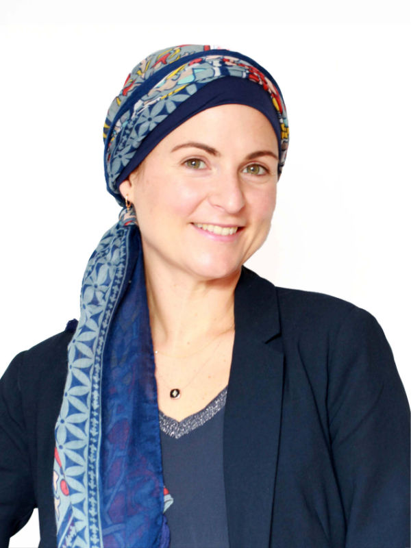 Scarf-hat New Delhi Fantasy multi B - chemo headscarf / alopecia scarf