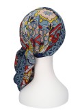 Scarf-hat New Delhi Fantasy multi B - chemo headscarf / alopecia scarf