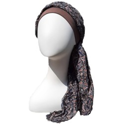 chemo mutsjes Lookhatme - Sjaalmutsje New Delhi Shiny Brown - hoofdbedekking chemo