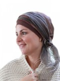 Scarf-hat Brown - chemo headscarf 