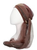 Scarf-hat Brown - chemo headscarf 
