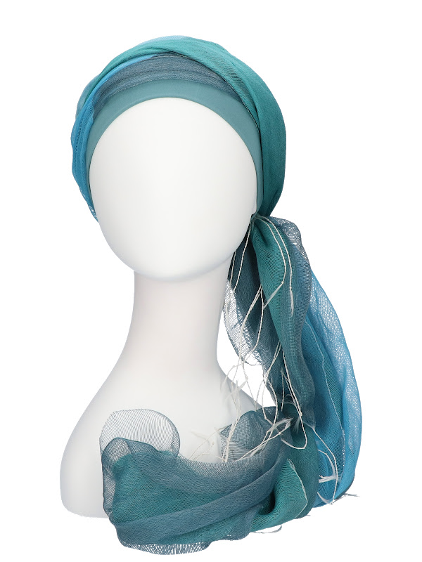 Scarf-hat Ocean - chemo scarf / alopecia scarf