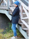 Hat Tili Blue Cashmere - winter chemo hat / alopecia headwear Muts Tili blauw Kashmir - winter chemo muts / alopecia muts - EN