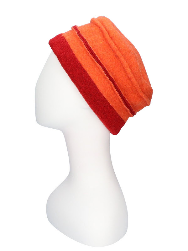 Hat Zoë orange/red - chemo hat / alopecia headwear