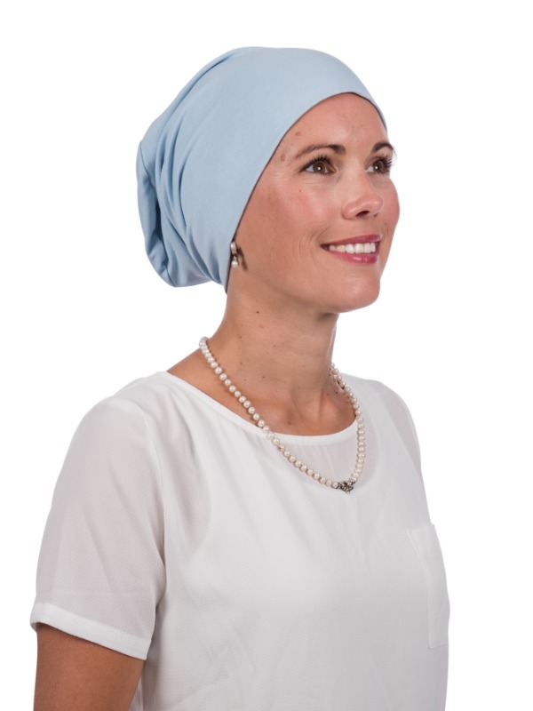 Top Tio lightblue - chemo hat / alopecia headwear